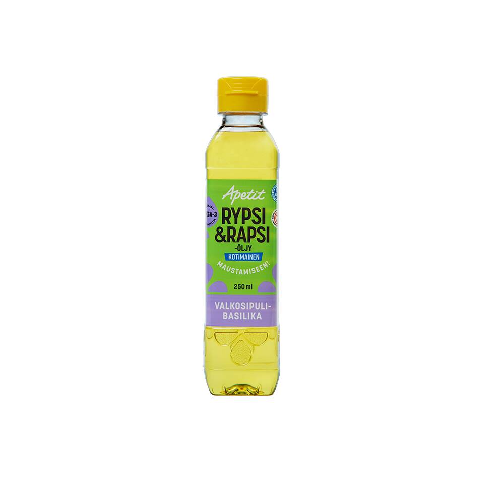 Apetit Kotimainen Rypsi&rapsiöljy valkosipuli-basilika 250ml